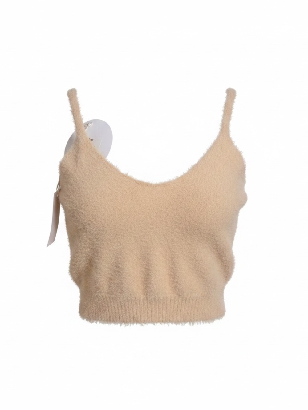 Princess Polly Fuzzy Crop Tank in Beige